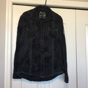 Men’s buckle black label button down